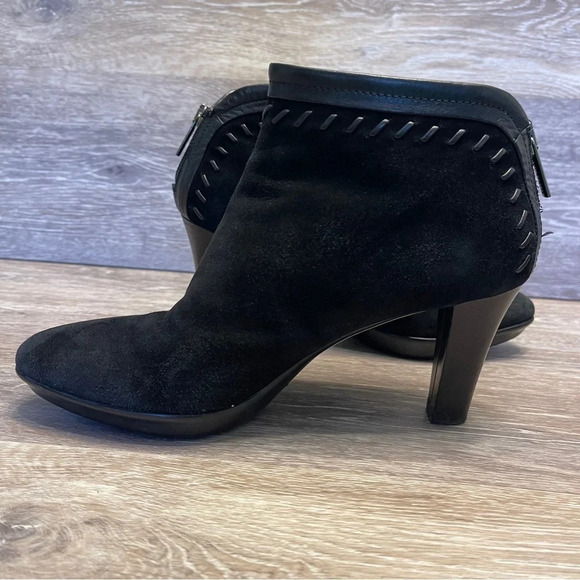Aquatalia Marvin K Riley Suede Waterproof Ankle Heeled Boots Size 7.5 - Picture 12 of 16